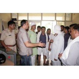 protest, farmer protest, farmer protest in front office, lock office gate, bahadurgarh
