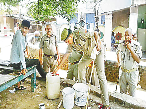 Raw alcohol seized raided