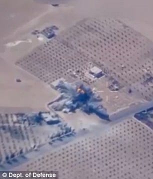 Shock and awe: The incredible moment US airstrikes wipe out five ISIS targets