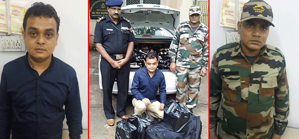 Army captain was telling himself in the car, alcohol smuggling Cmcmachi