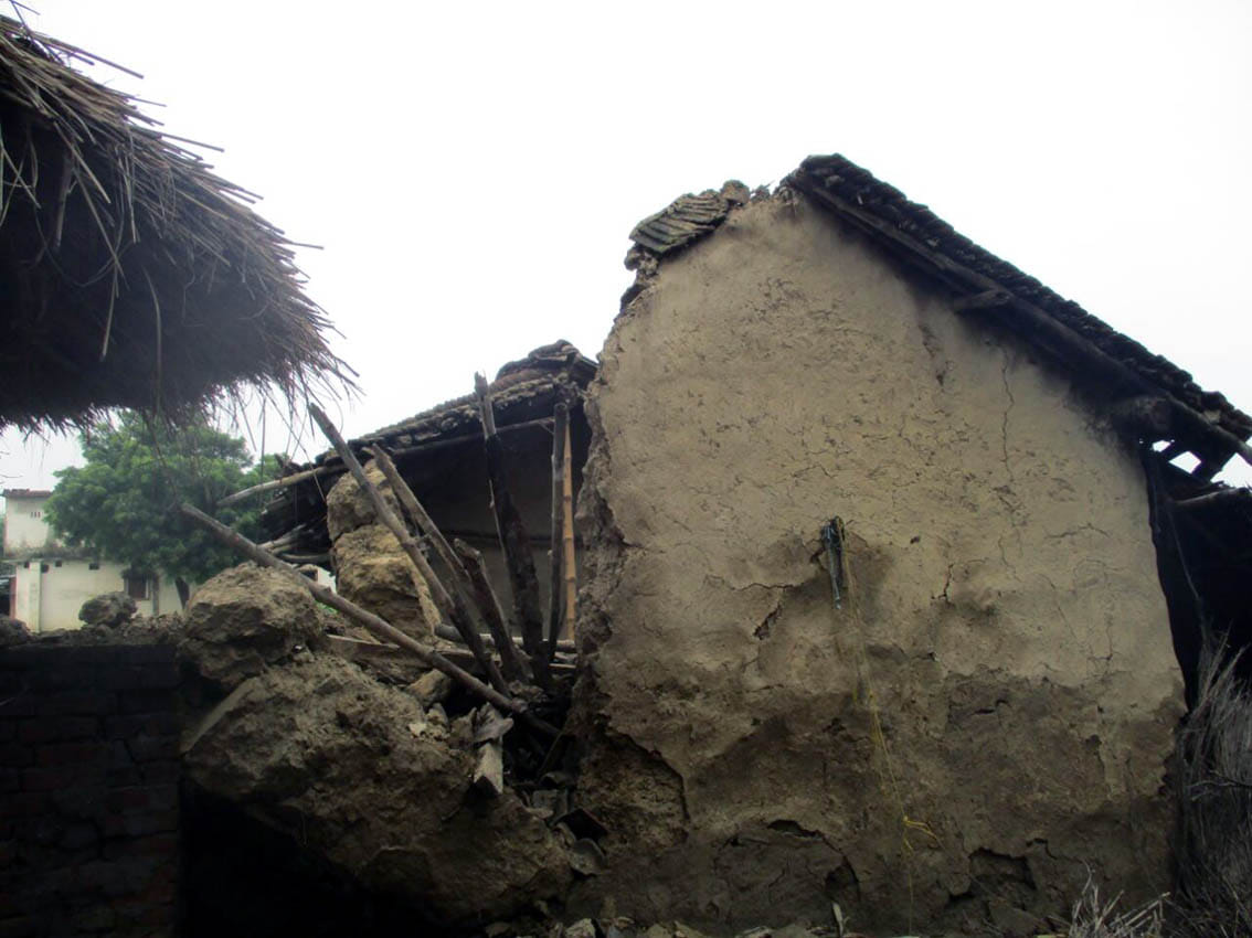 Five days of rain had fallen in two houses