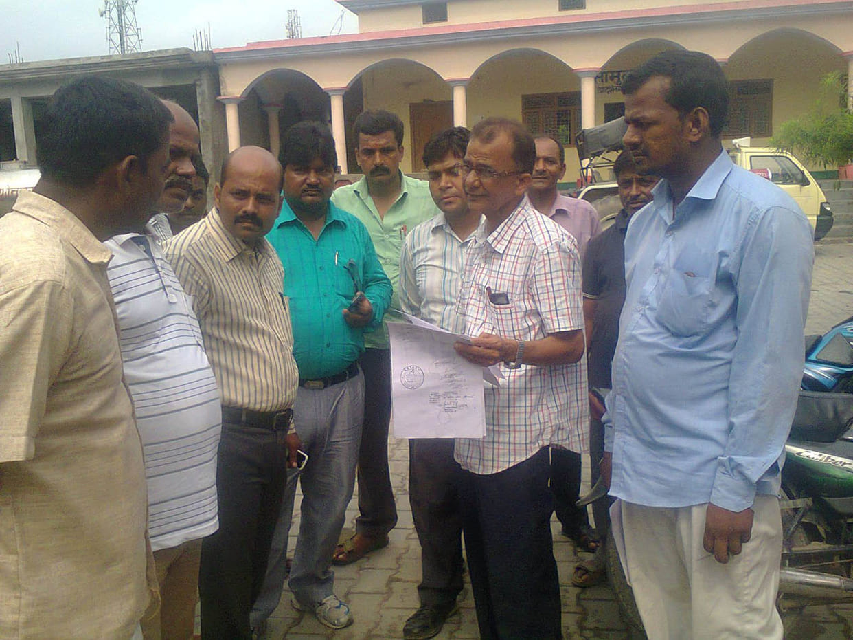 team checked town area work