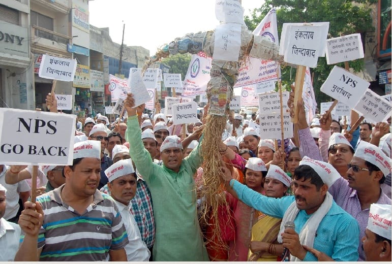 Teachers took to the streets