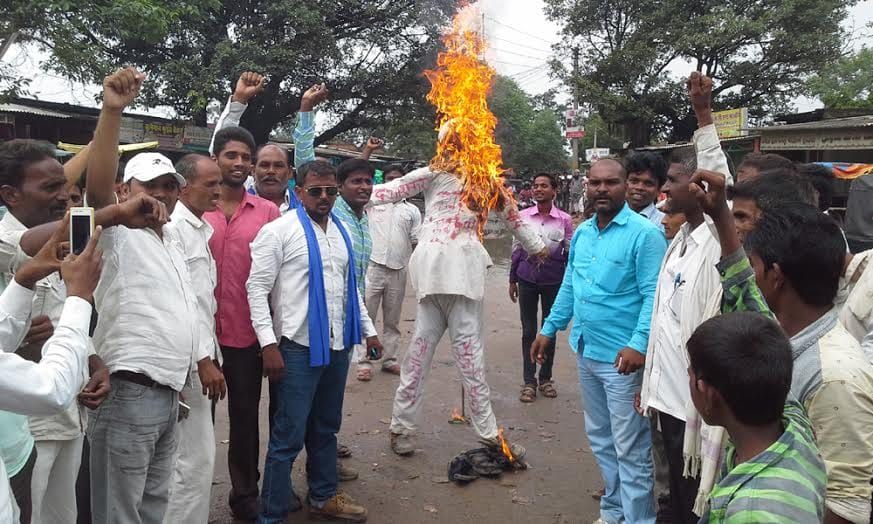 burnt the effigy 