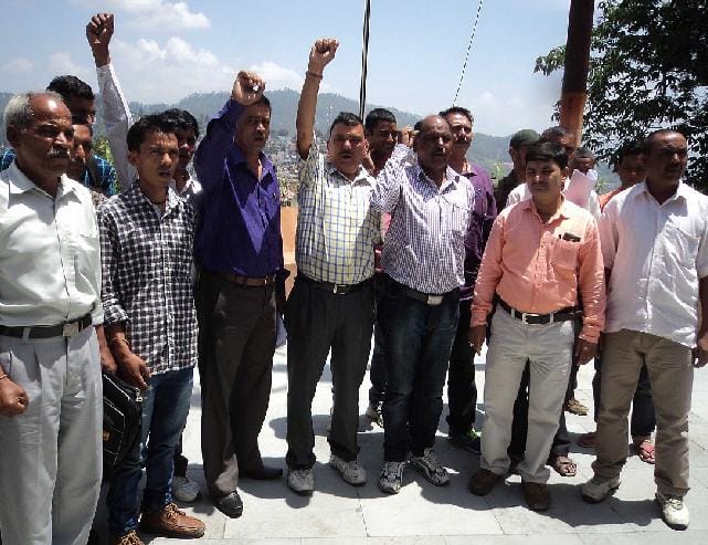 Protesting in Almora