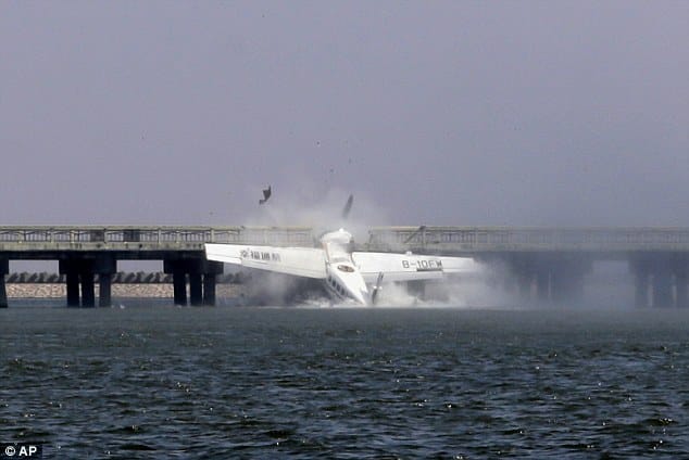 five people died as seaplane full of VIP guests crashed into a BRIDGE on its inaugural flight