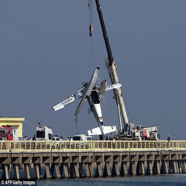 five people died as seaplane full of VIP guests crashed into a BRIDGE on its inaugural flight