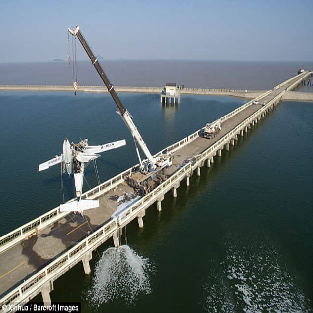five people died as seaplane full of VIP guests crashed into a BRIDGE on its inaugural flight