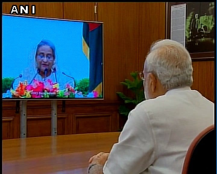 Modi and Sheikh Hasina jointly dedicate Petrapole Integrated checkpost through video conferencing