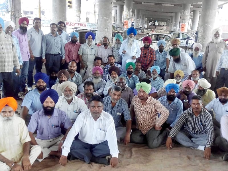 demand for da arrear, punjab state employee dal, protest, patiala