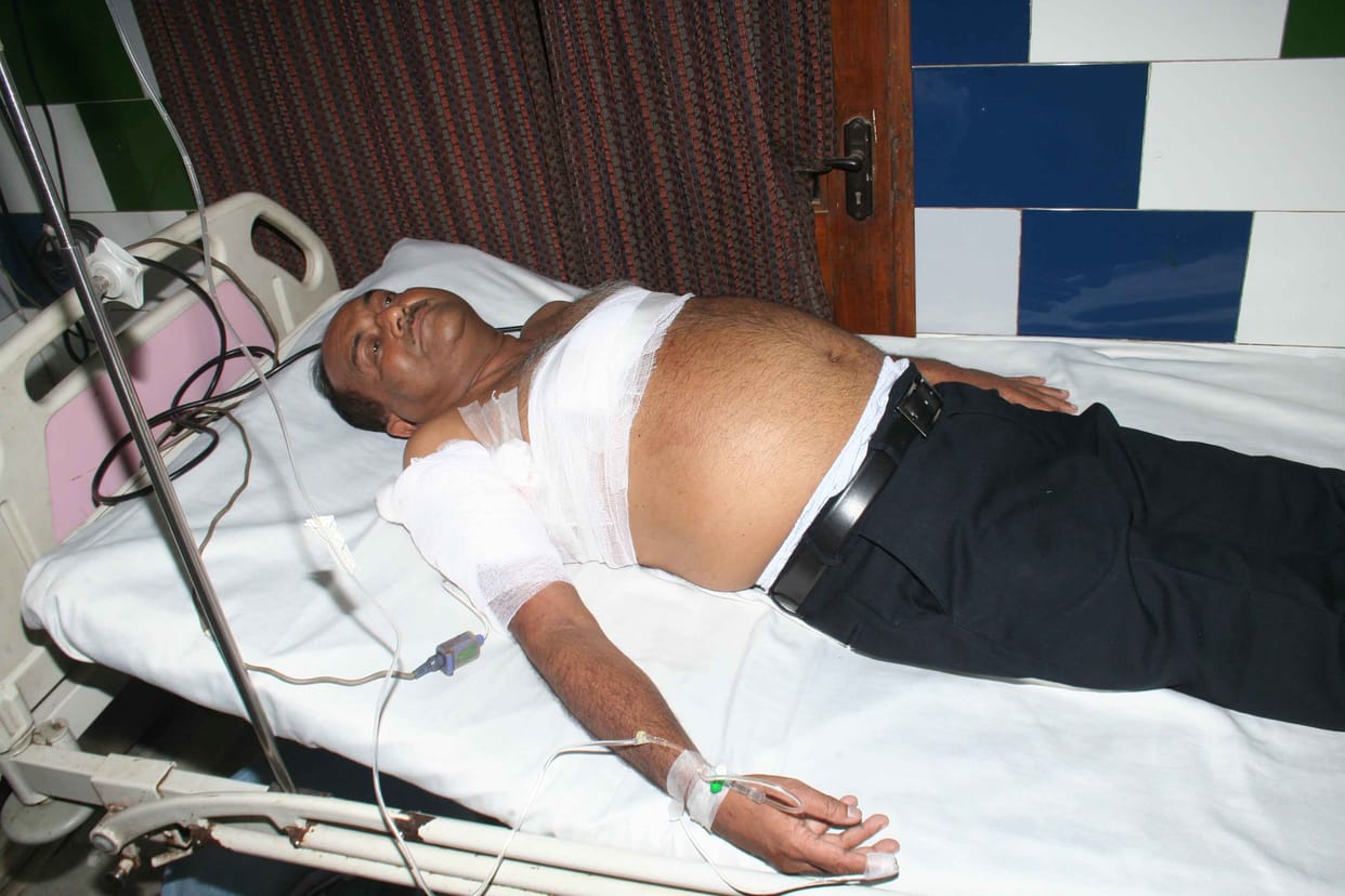 Builder shot in varanasi