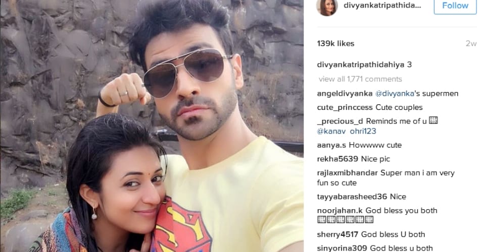 divyanka tripathi share her photo, husband vivek dahiya comment her pic