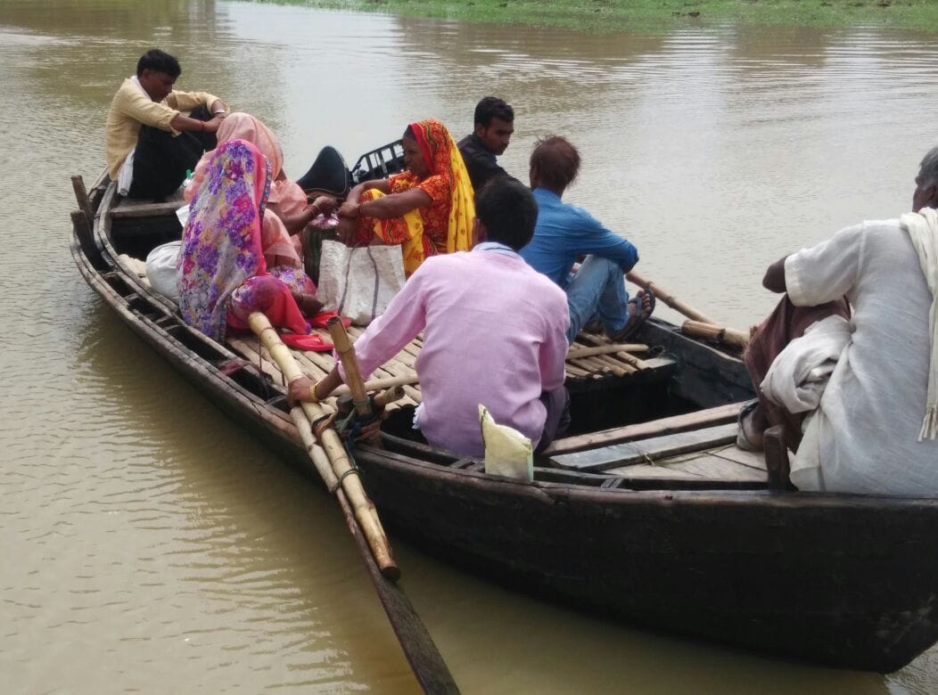 Ghagra flowing above the danger mark
