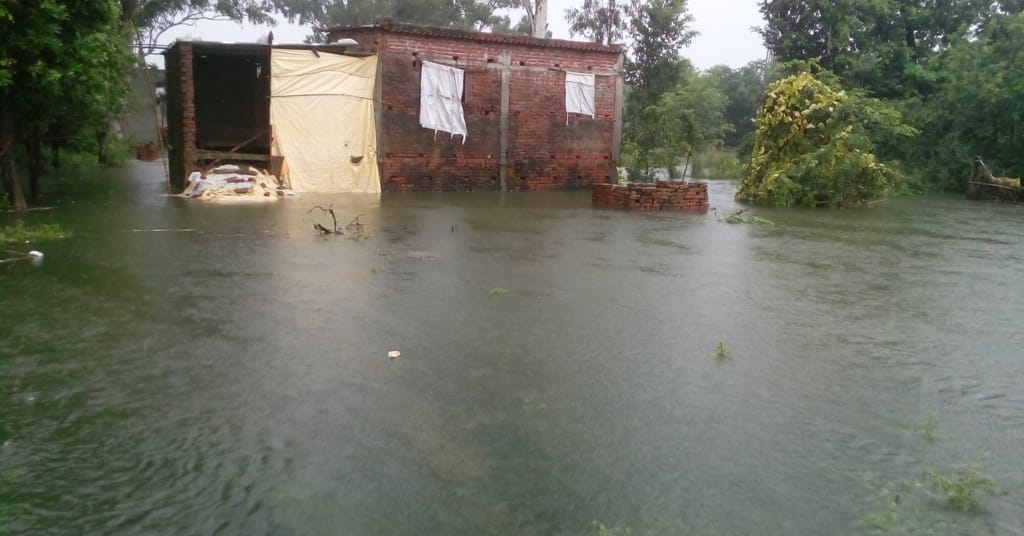 heavy rain: water entered in houses