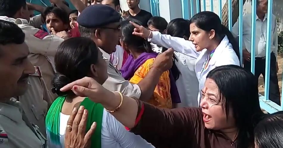 principal molestated intern girl students, girl student beaten principal, beaten principal, rohtak 