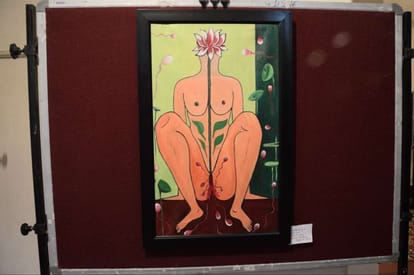 obscene painting exhibition in Gaiety Theatre