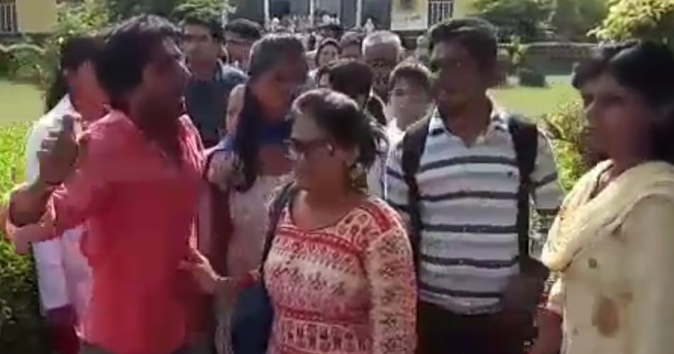 rohtak homeopathic medical college principal beated by girls due to sexual harassment