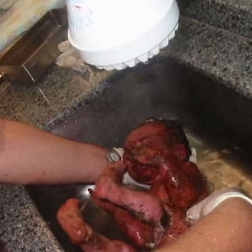 after 24 hours infant save from muddy tunnel