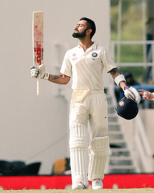 India Dominates On 1st Day with Kohli Hitting A Ton