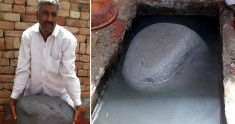 45 kg miracal stone found in bhiwani of haryana, people start to worship