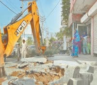 nagar parishad, incroachment, action, bhiwani