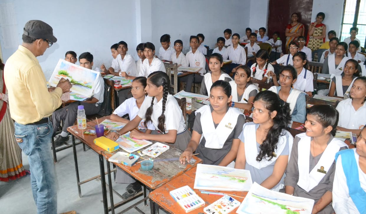 Students live by Shiva Stuti staged