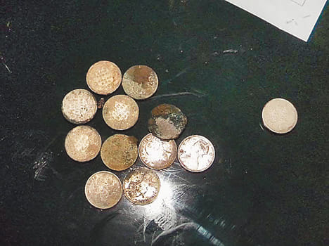  A half-century-old silver coin found