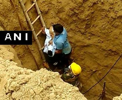 two year old boy fell down in borewell