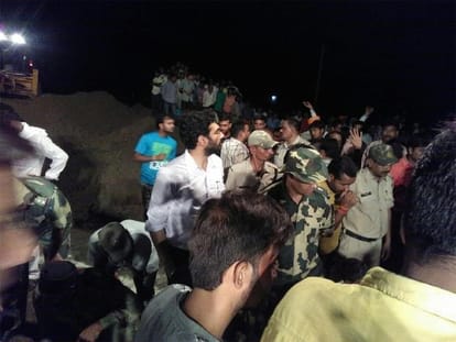 two year old boy fell down in borewell