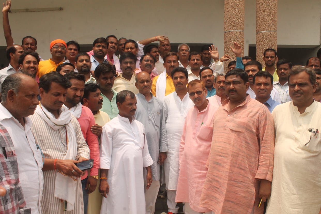 Workers demonstrated at the Collectorate