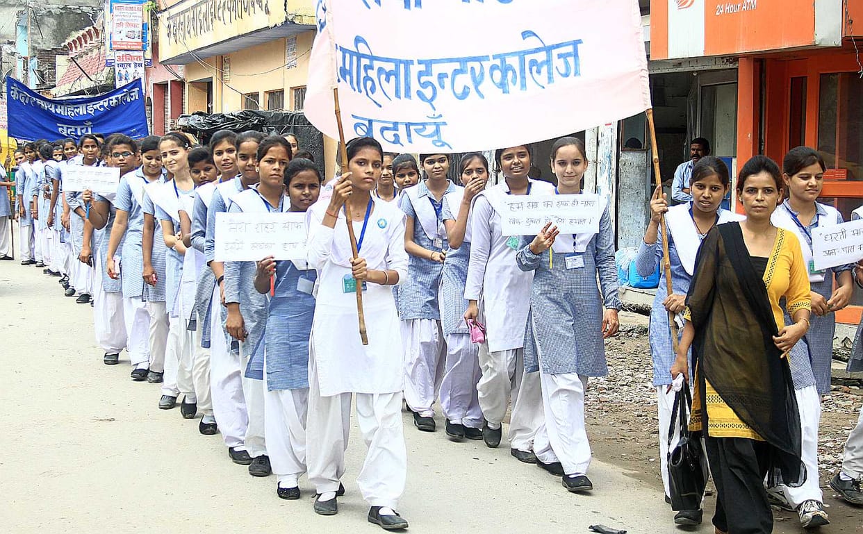 Environmental protection, brought out by the students rally
