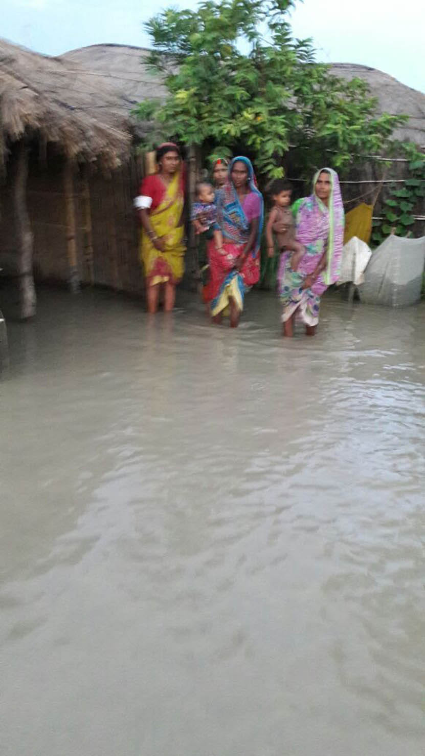 flood effected taken shelter on up side
