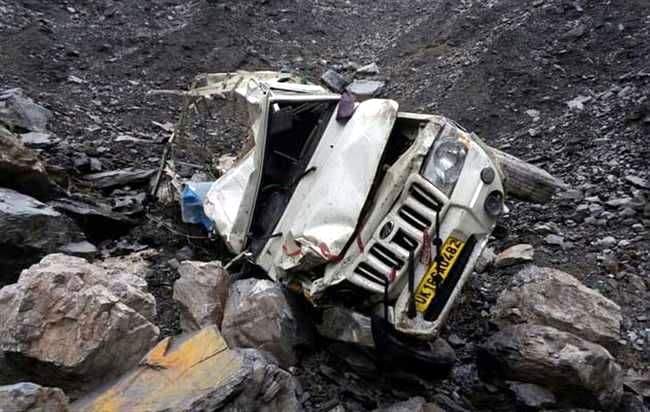 pickup fell into trench, two died.
