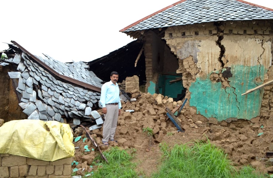Heavy rainfall in Himachal cause property loss.