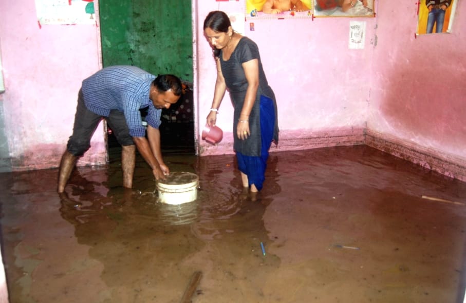 Heavy rainfall in Himachal cause property loss.