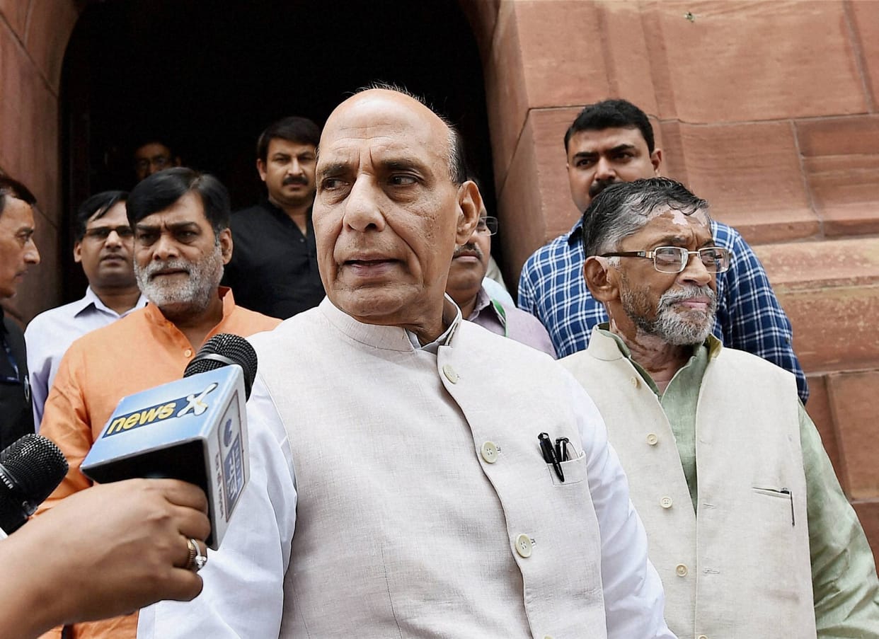 Congress boycott rajnath singh 