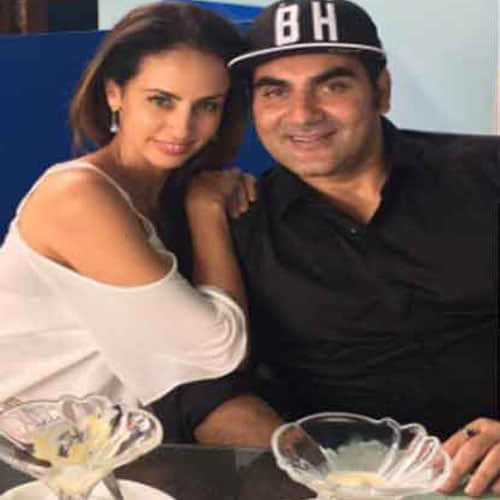 arbaaz doing party with a female friend