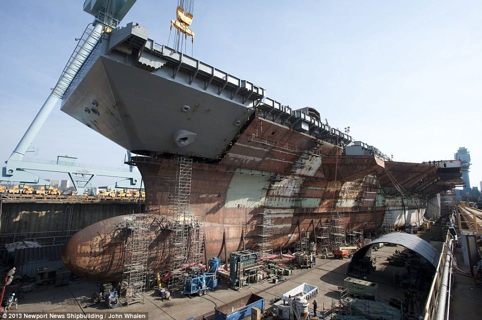 feature of us navy's newest supercarrie USS Gerald R. Ford