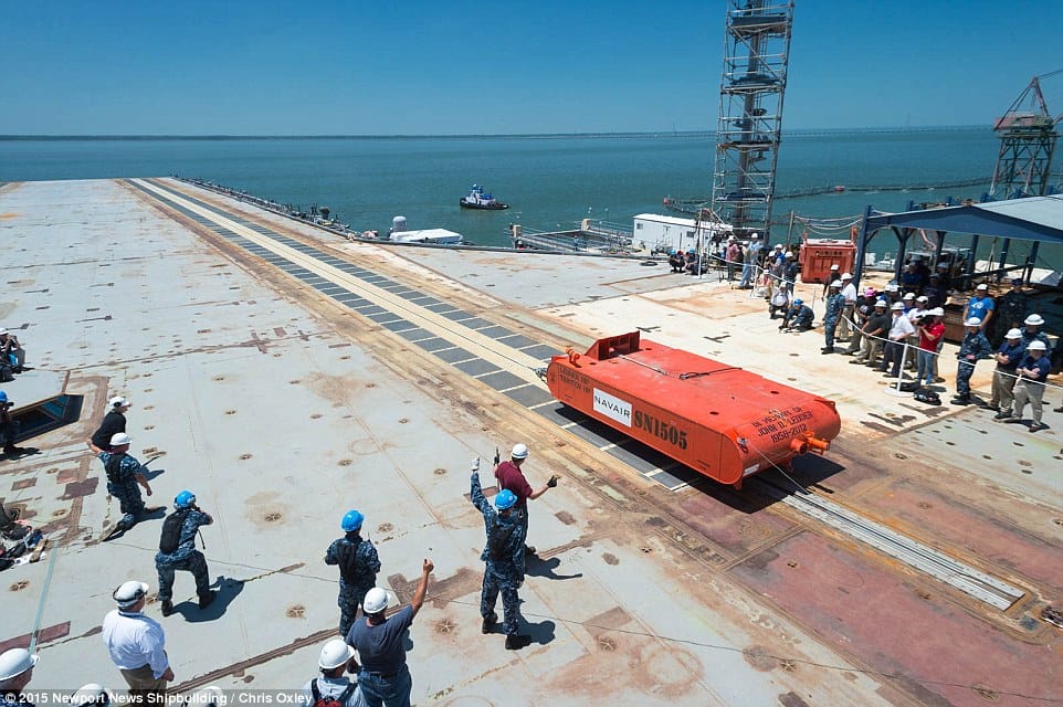 feature of us navy's newest supercarrie USS Gerald R. Ford