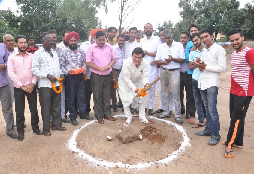 manimajra, nagar nigam chandigarh, manimajra school, Play Ground work started manimajra