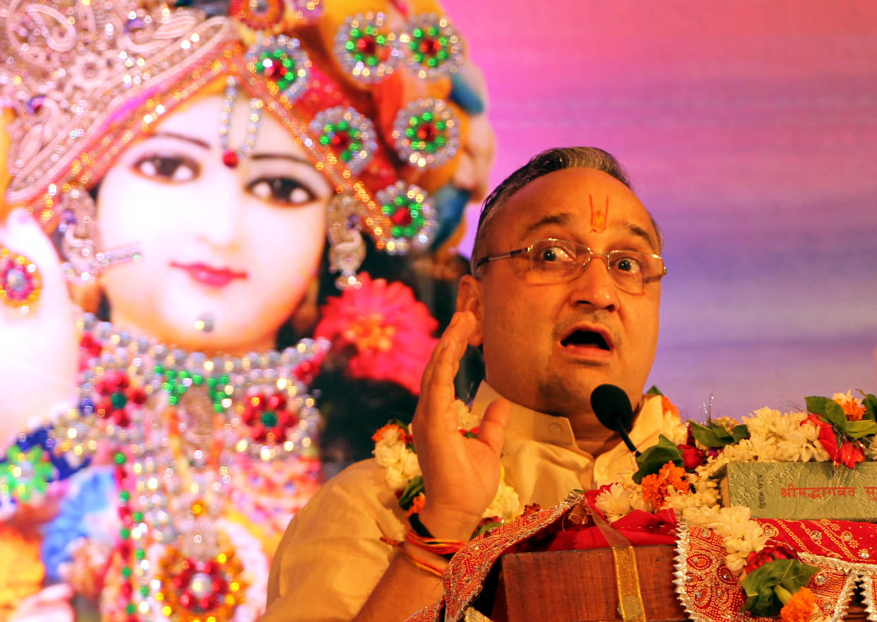 The nine-day start Shrimad Bhagwat Katha