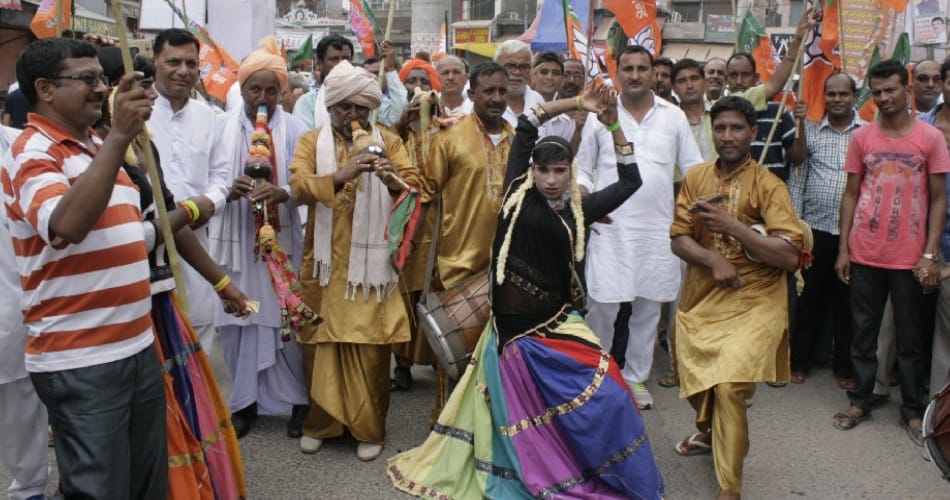 cultural program in BJP jan vikas rally at bahadurgarh