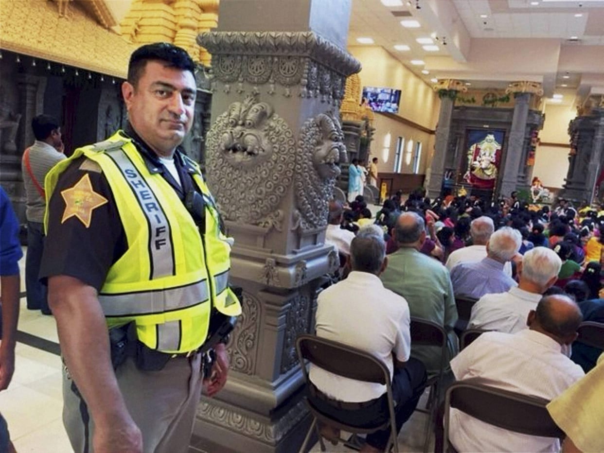 US-TEMPLE India-born Muslim cop security in-charge of Hindu temple in US