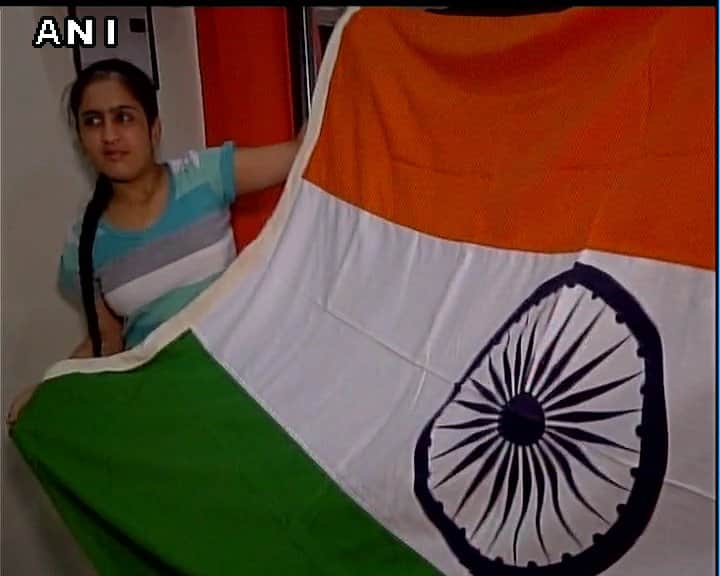 janhavi behel challange, janhavi challange to host flag, janhavi challange to host flag in srinagar