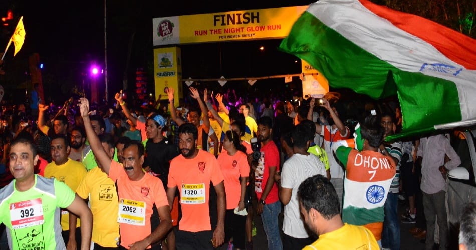 for safe nightlife message first night marathon organised at chandigarh