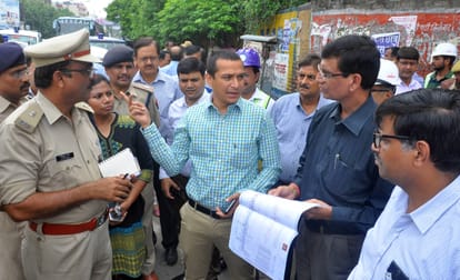 root diversion because of metro construction in Lucknow.