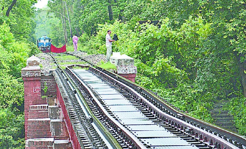 The bridge was fitted in the report , was washed Pilar