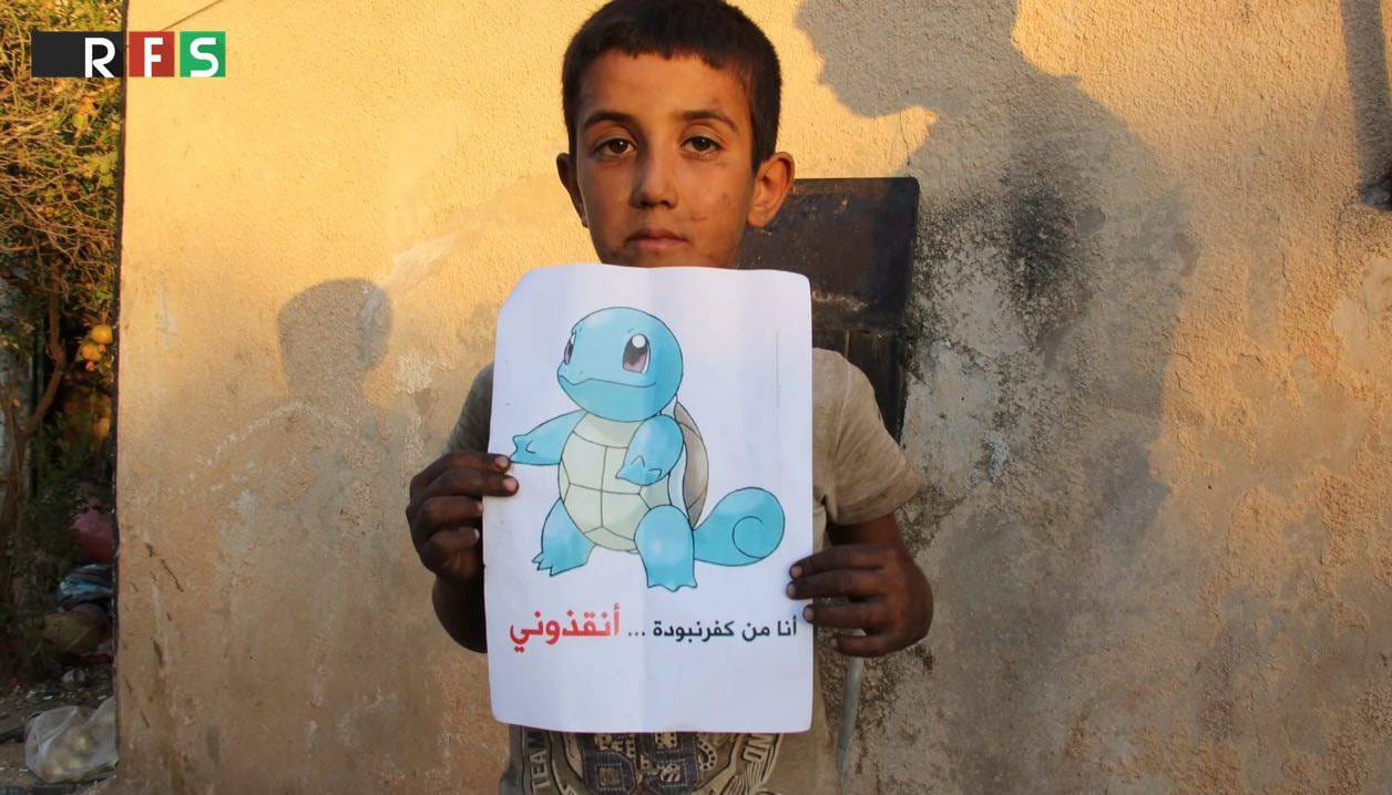childrens in syria are playing pokemon go