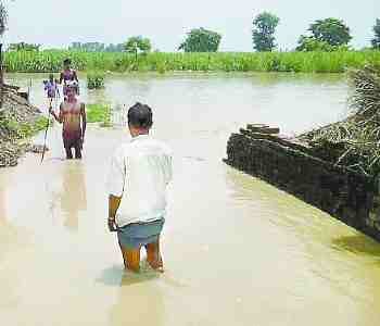 Villages full of water, people upset