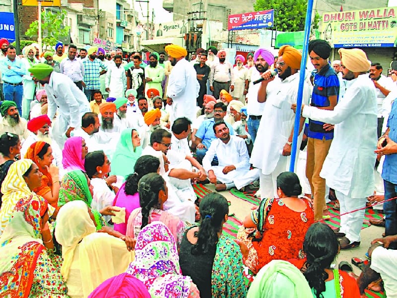 congress protest, gujrat kand, sangrur
